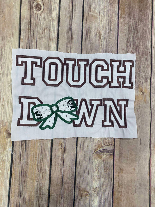 Touchdown with Bow Applique