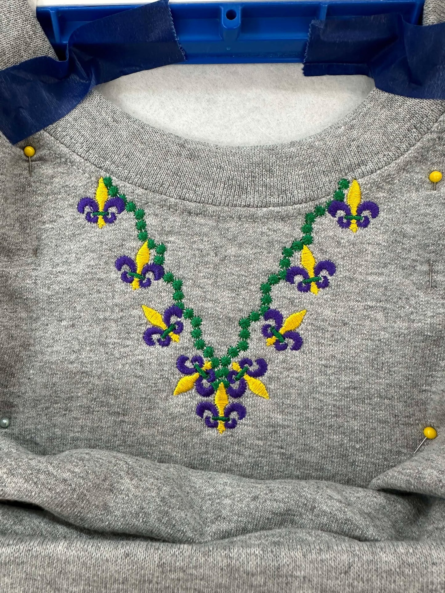 Mardi Gras Neckline design