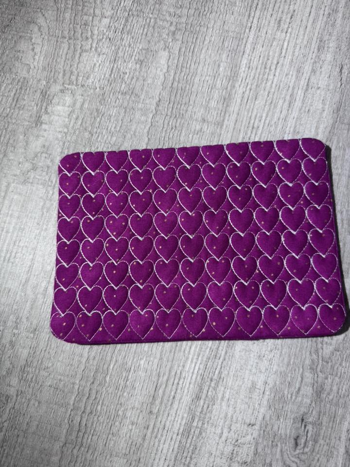 KRD Heart Stipple Mug Rug