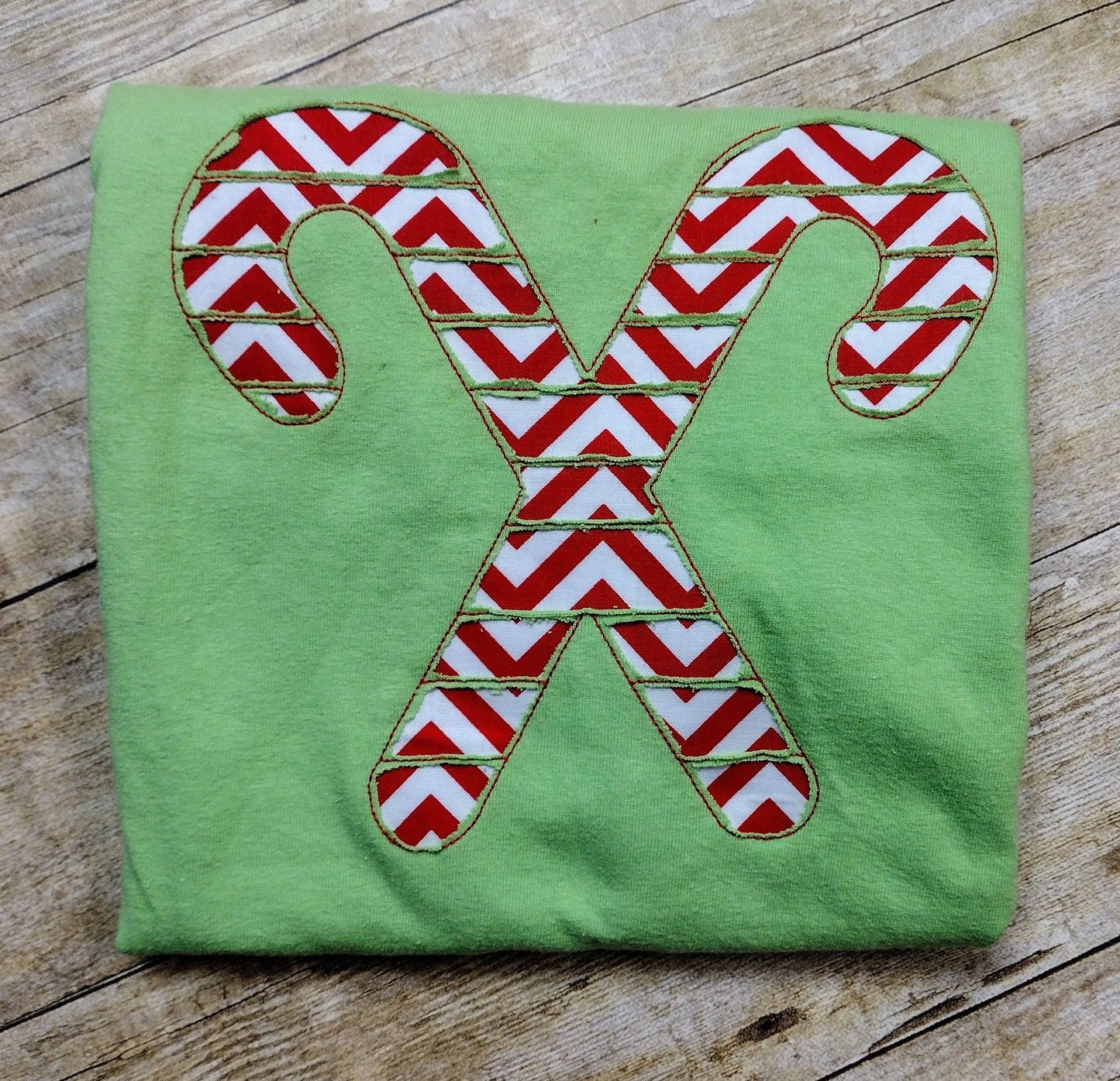 Candy Cane Reverse Applique Cut out