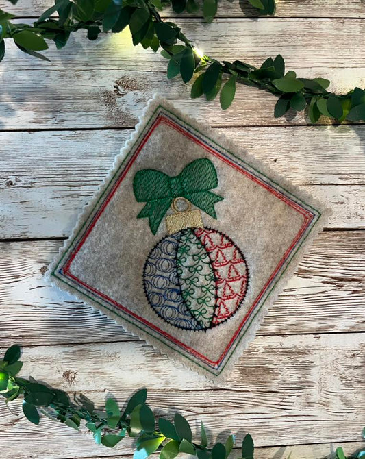 Christmas Motif Bulb with Bow