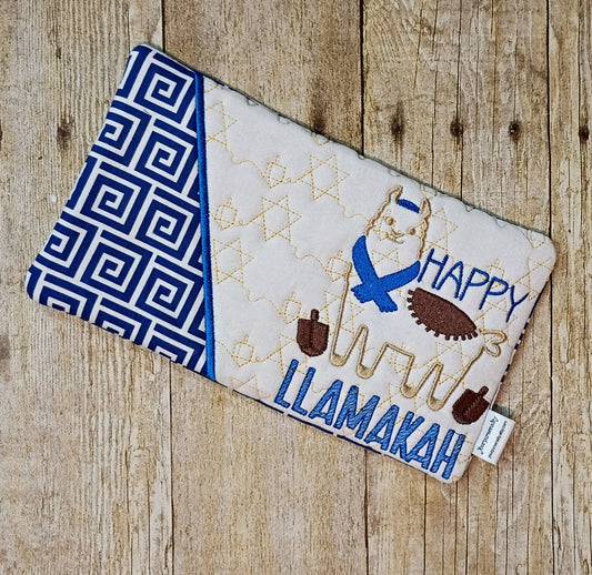 Hanukkah Llama ITH Mug Rug