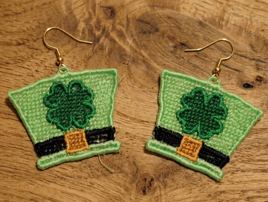 Leprechaun Hat FSL Earrings