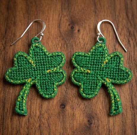 Shamrock ITH  FSL Earrings