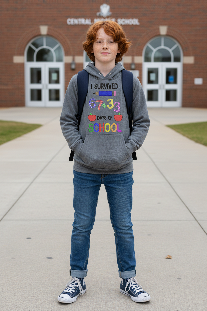 67 100 Days of School Sketchy Embroidery design