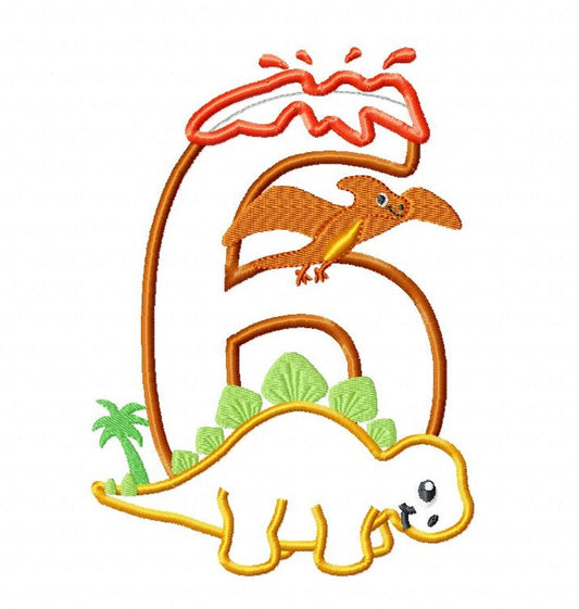 KRD 6 Stegosaurus birthday number