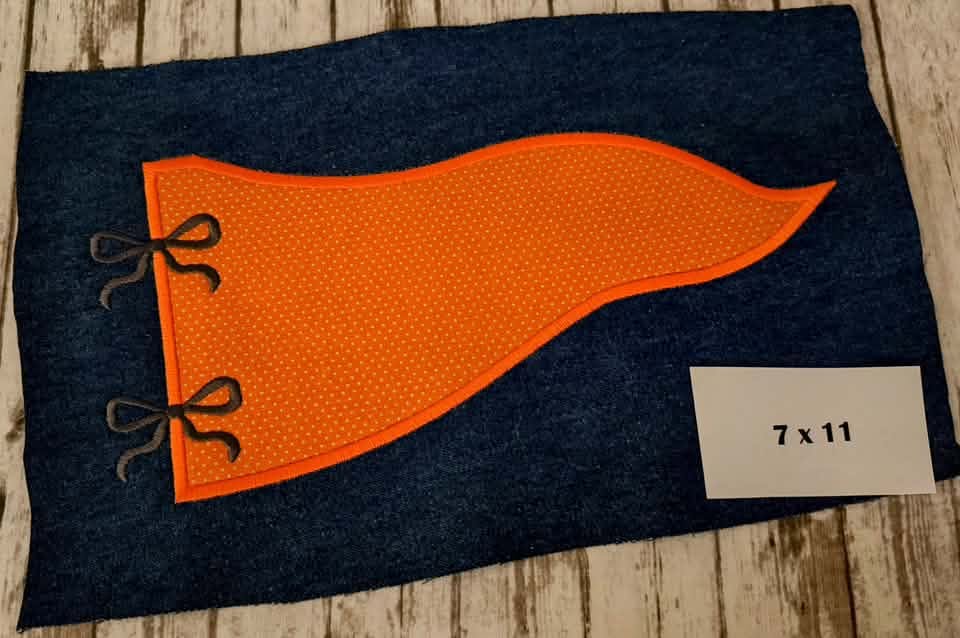 Pennant with Bow Applique