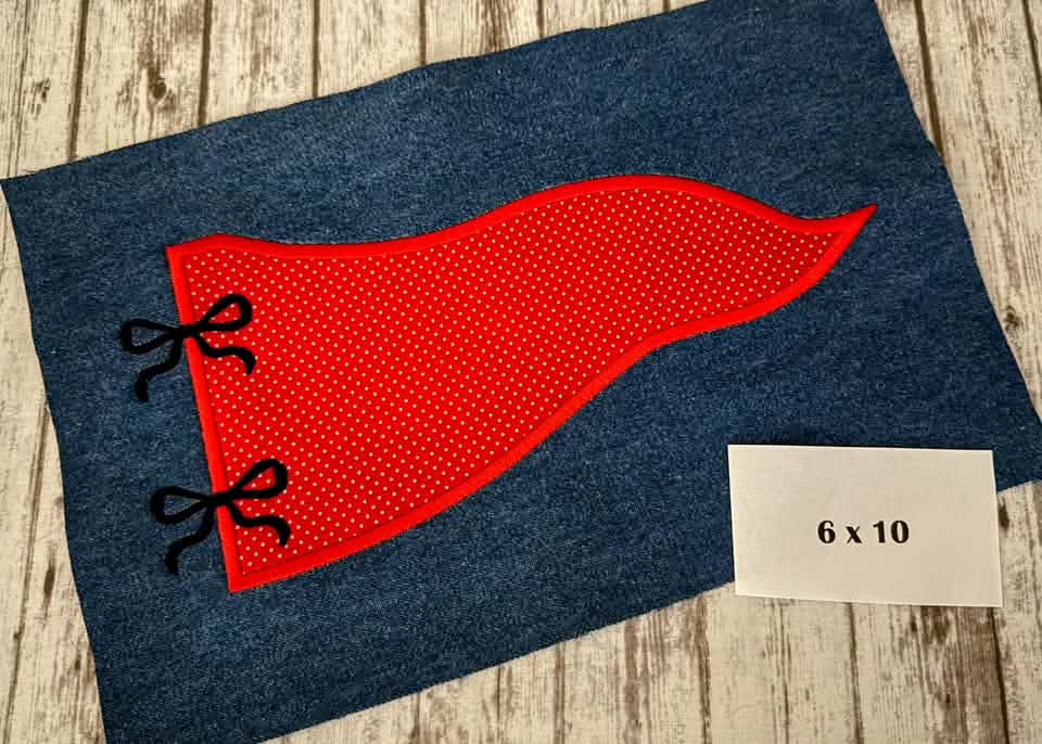 Pennant with Bow Applique