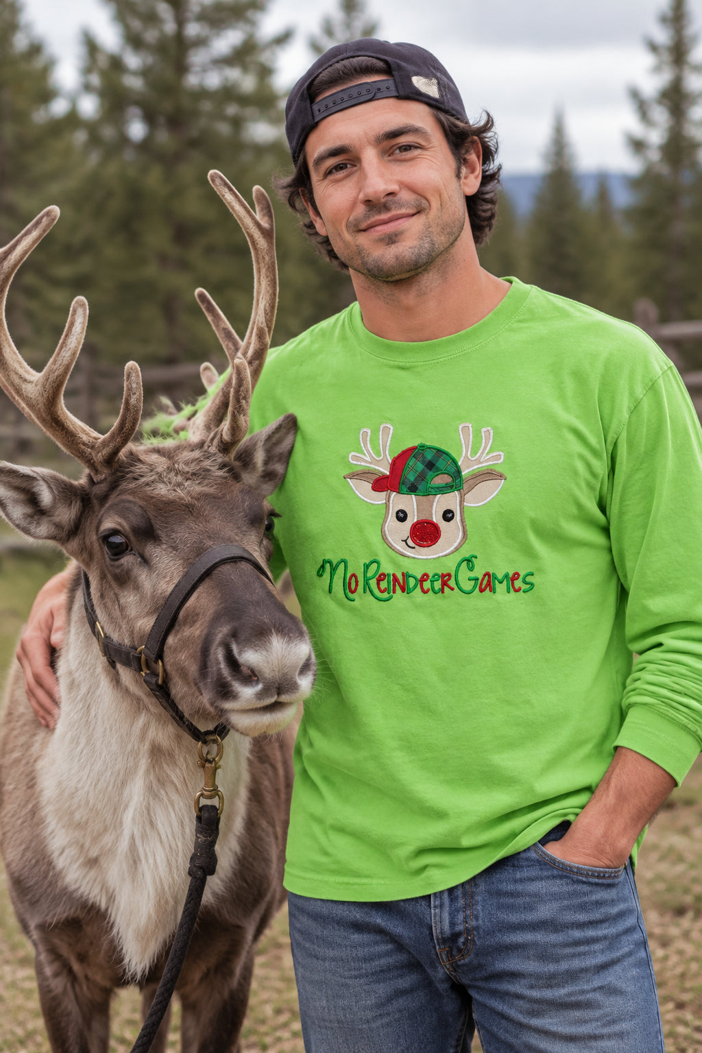Reindeer Boy Applique