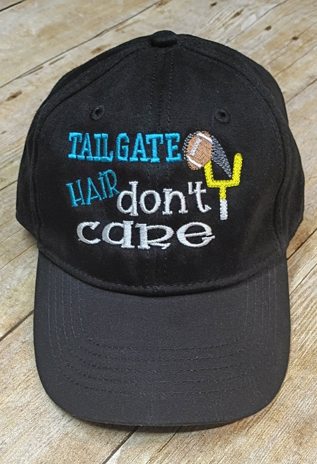 Tailgate Hair Don't Care Hat embroidery design