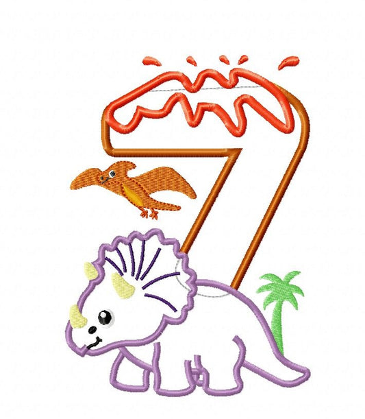KRD 7 Triceratops birthday number