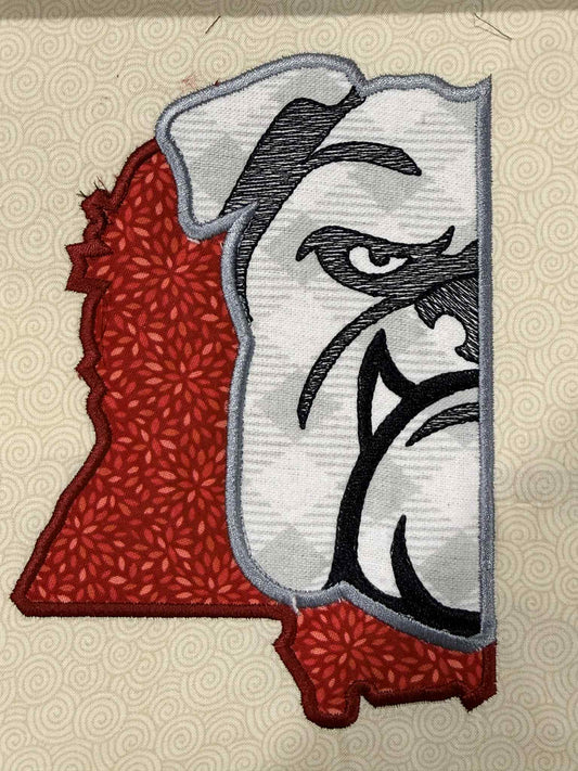 MIssissippi Mascot Mascot Applique