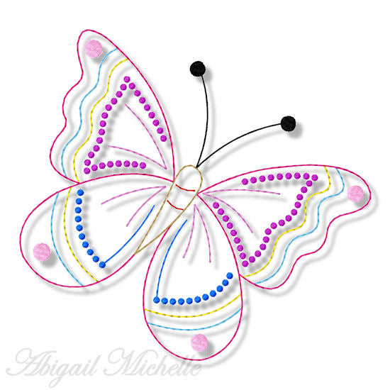 Heirloom Butterfly Set Bean Stitch