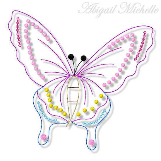 Heirloom Butterfly Set Bean Stitch