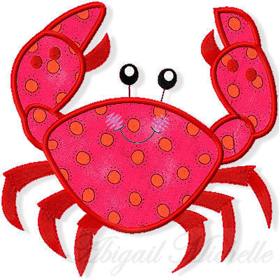 Crab Applique - 3 Sizes!
