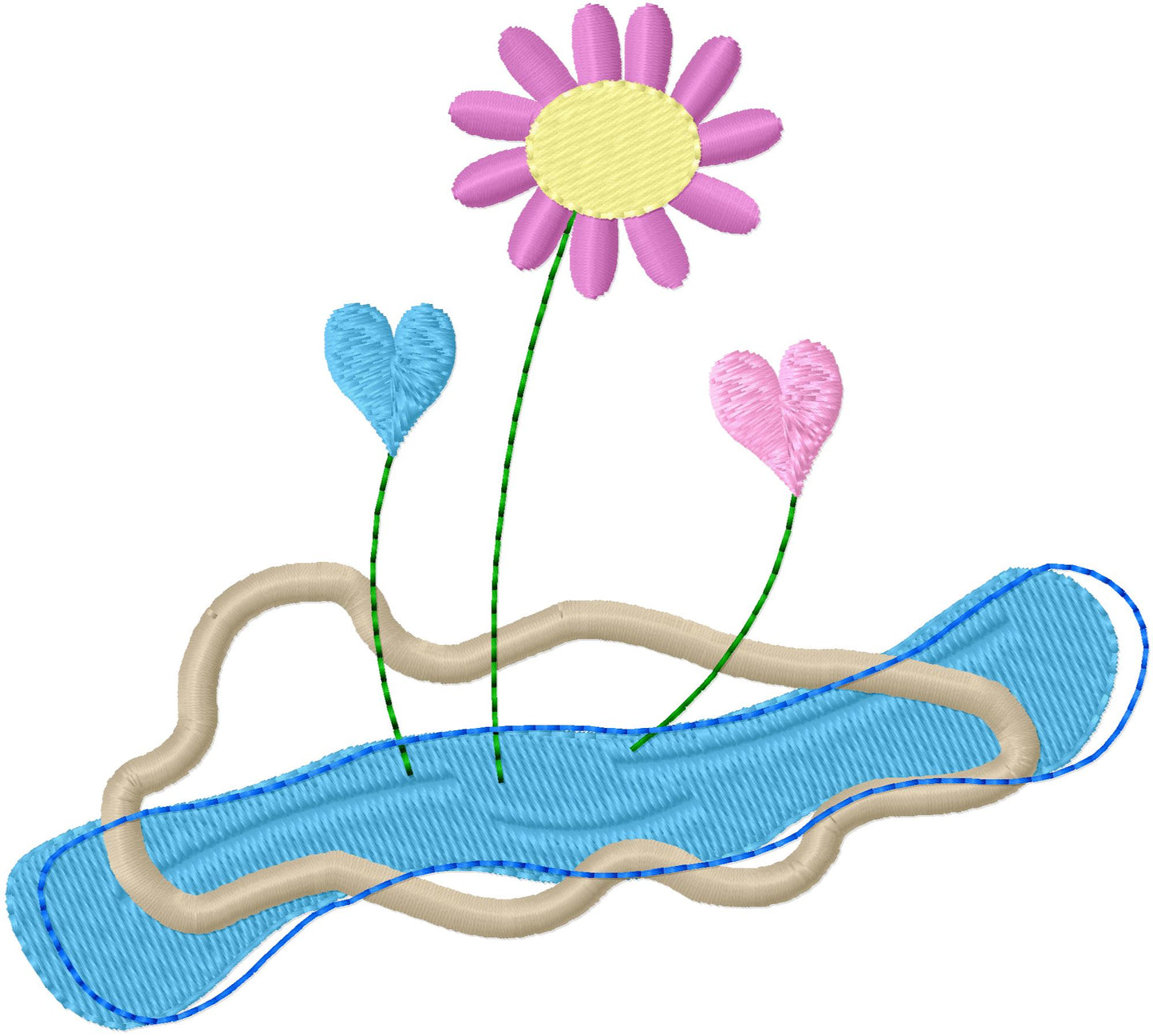Fairytale Whimsy Snow Flowers Applique