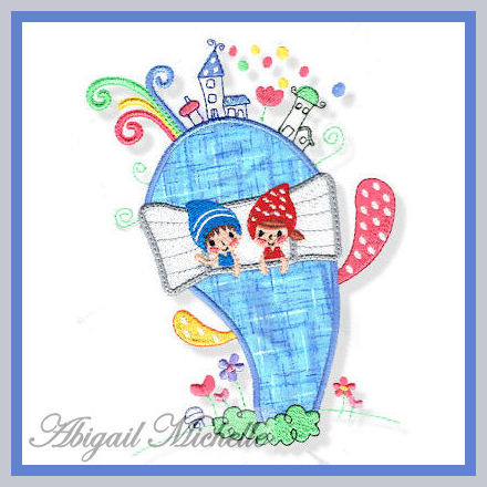Fairytale Whimsy Cactus House Applique