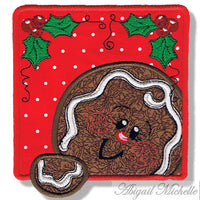 Gingerbread Square Applique - 4 Sizes!