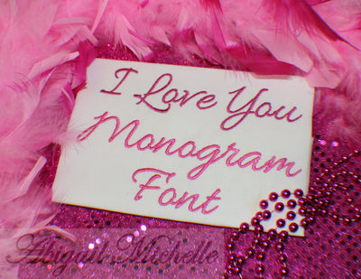 I Love You Monogram Font - 5 Sizes!