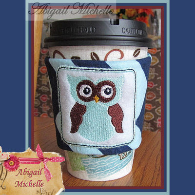 Owl Coffee Cozy, In The Hoop - 6x10