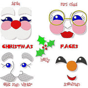 Christmas Doll Faces 5x7