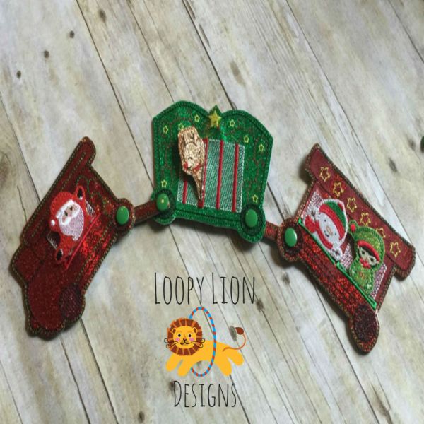 Christmas Train ITH Feltie Set 2 sizes