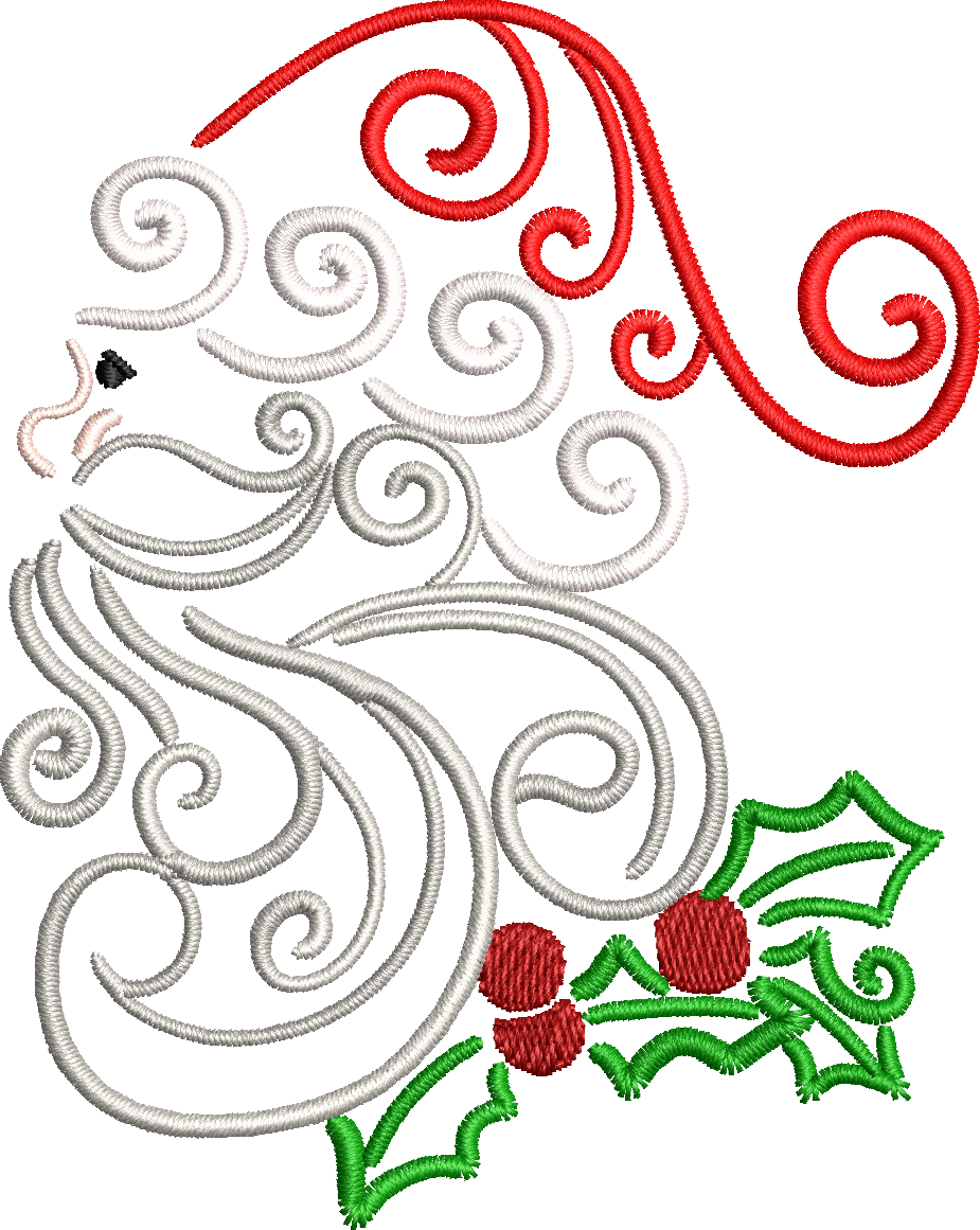 Swirl Christmas Santa