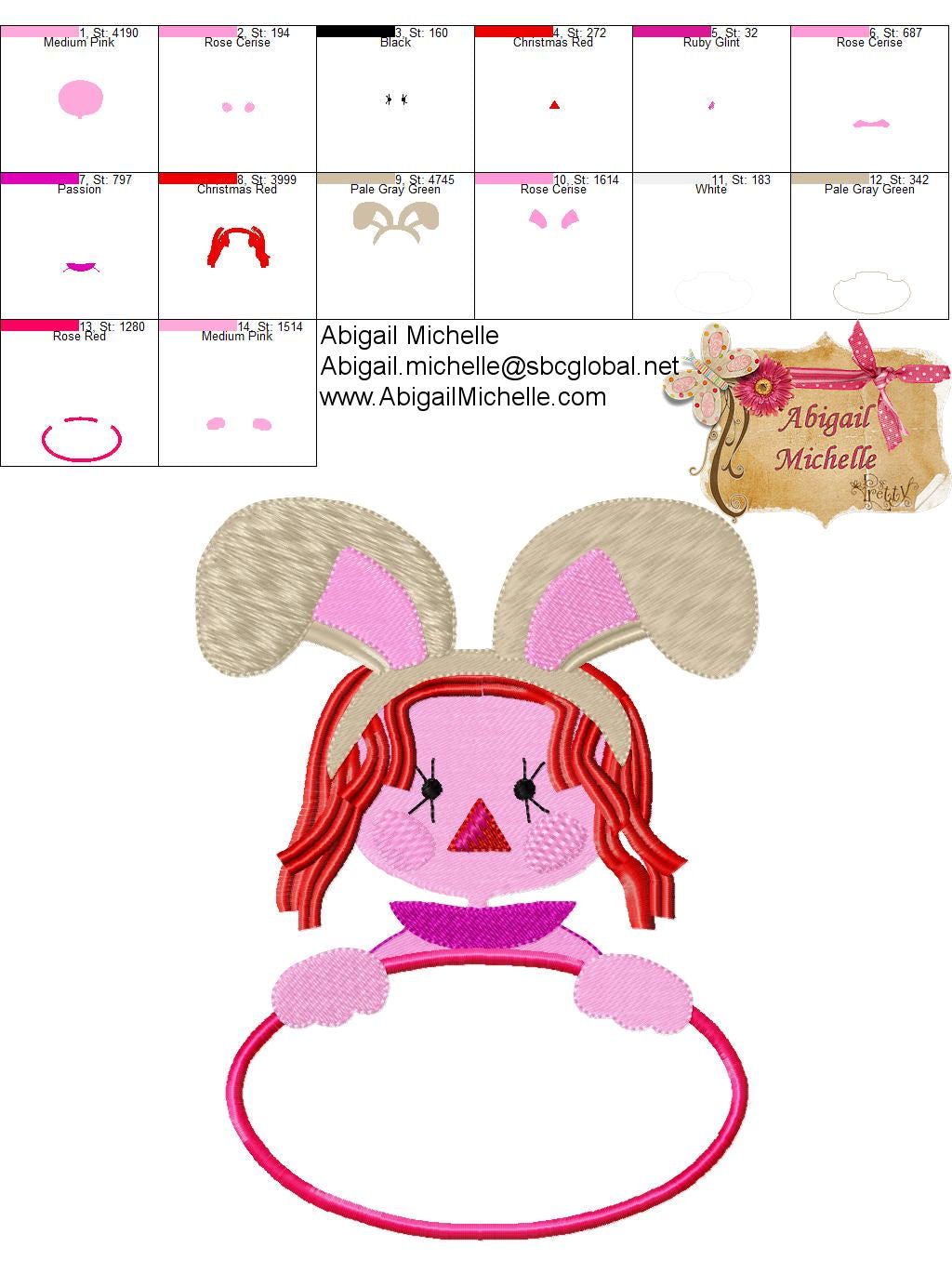 Easter Abbey Doll Monogram