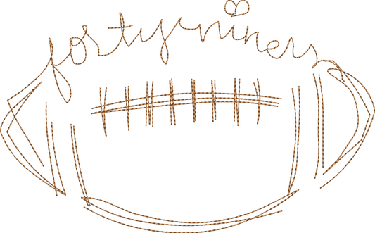 Niners Signature Mascot Football Bean Stitch