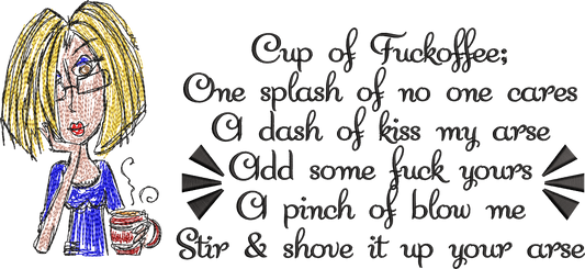Fuckoffee Scribble Funny saying design