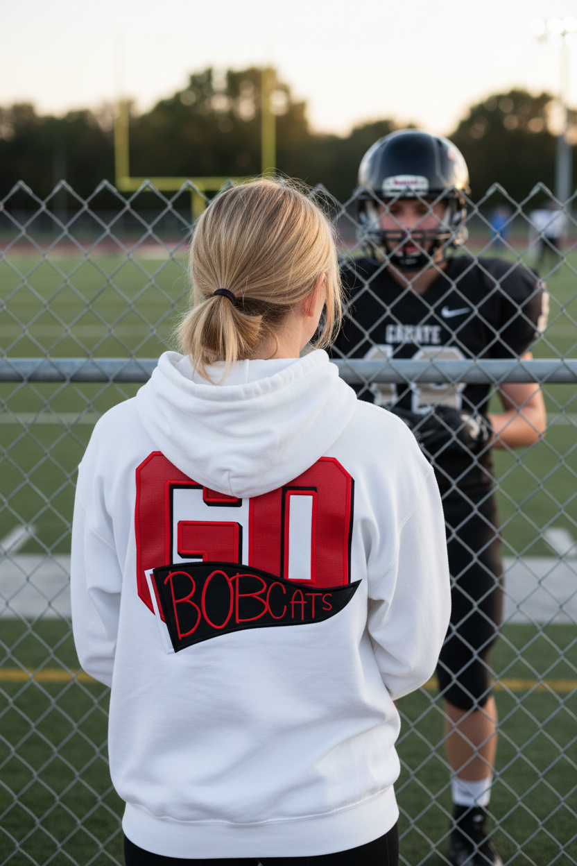Go Bobcats Pennant Applique