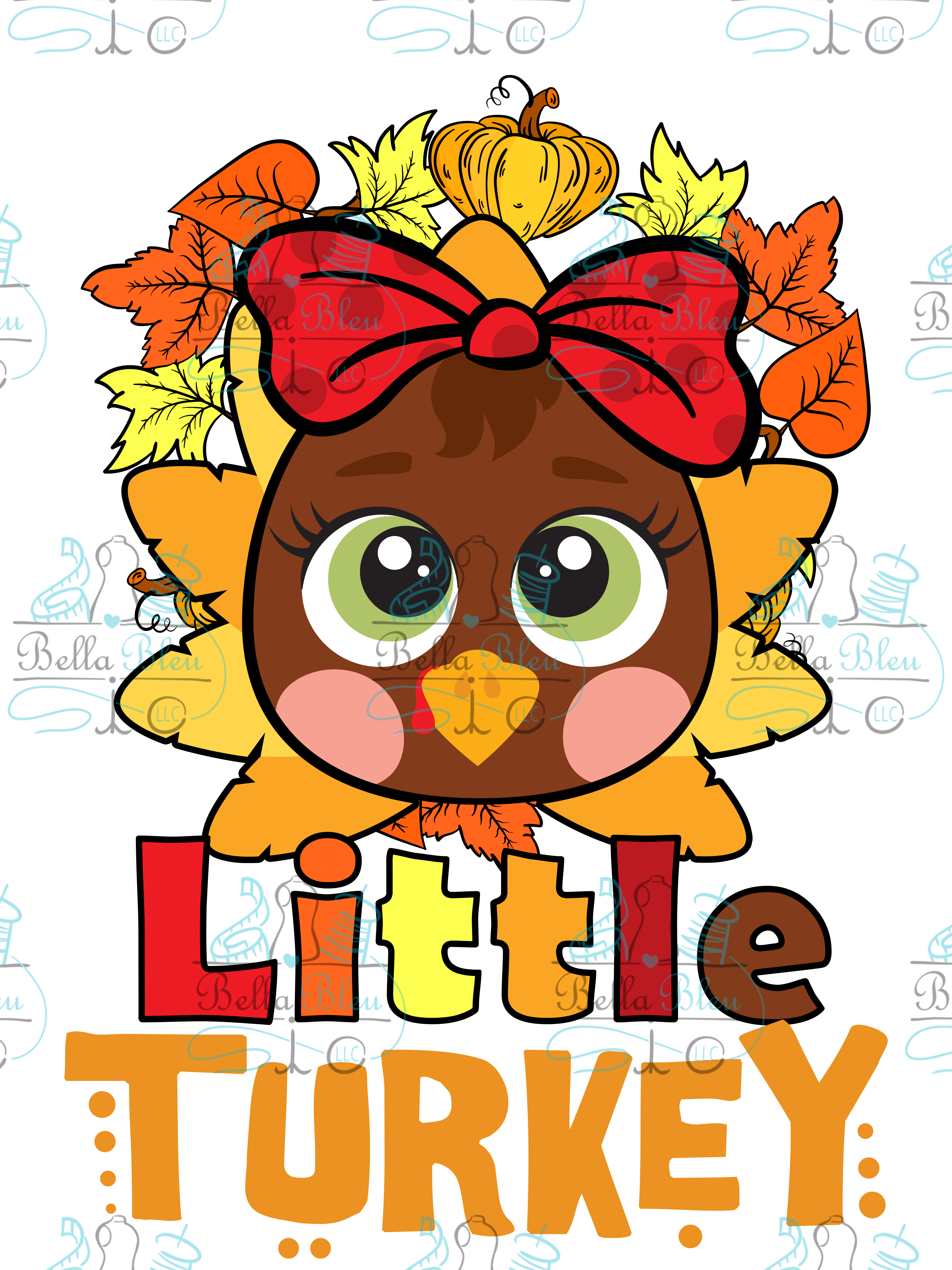Little Turkey Sublimation file – Bella Bleu Embroidery