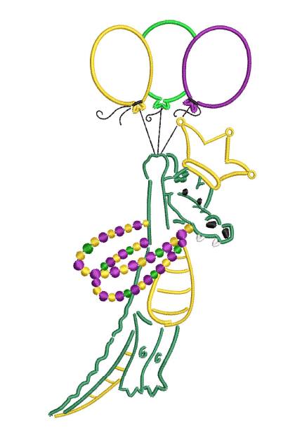 Mardi Gras Alligator Bundle Set