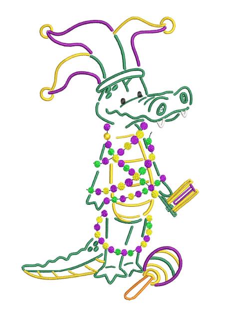 Mardi Gras Alligator Bundle Set