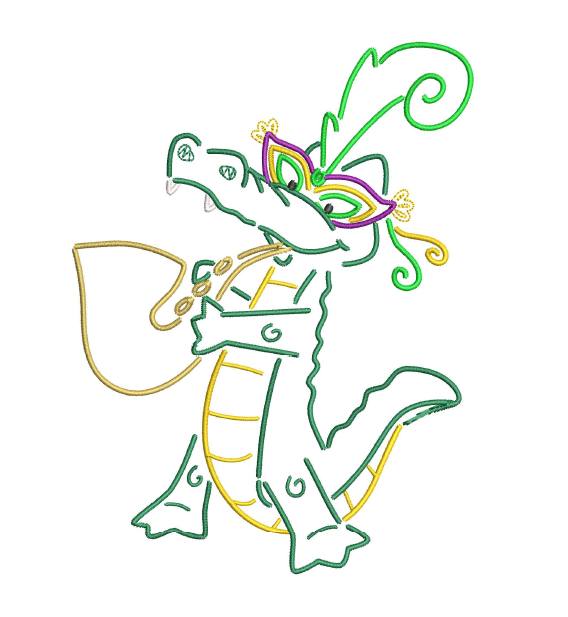 Mardi Gras Alligator Bundle Set