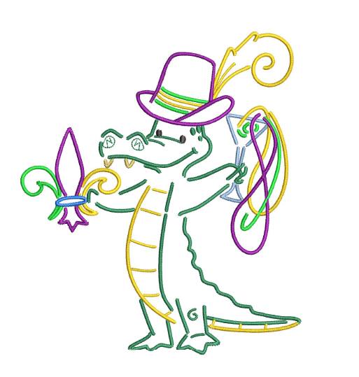 Mardi Gras Alligator Bundle Set