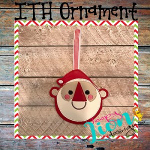 Santa ITH Ornament