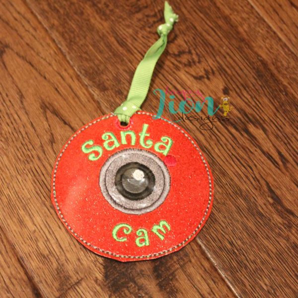 Santa Surveillance Camera ITH Ornament – Bella Bleu Embroidery
