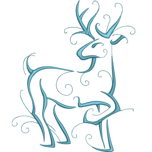 KRD Christmas Reindeer Outline 10