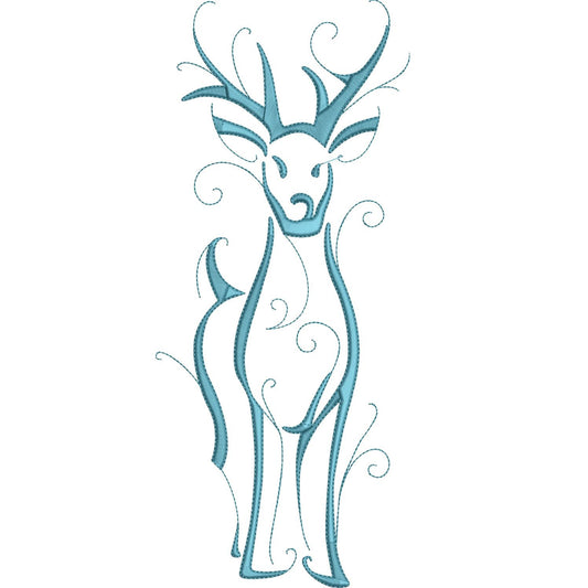 KRD Christmas Reindeer Outline 2