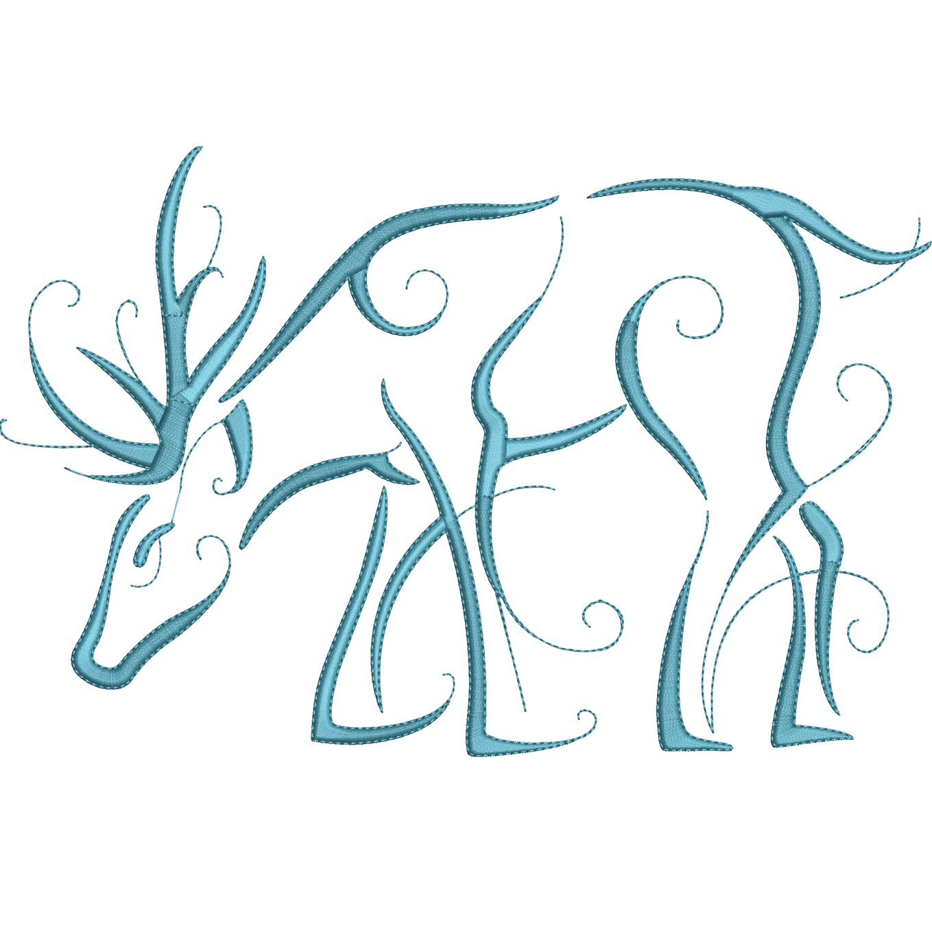 KRD Christmas Reindeer Outline Set