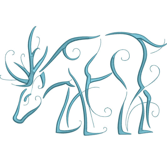 KRD Christmas Reindeer Outline 8