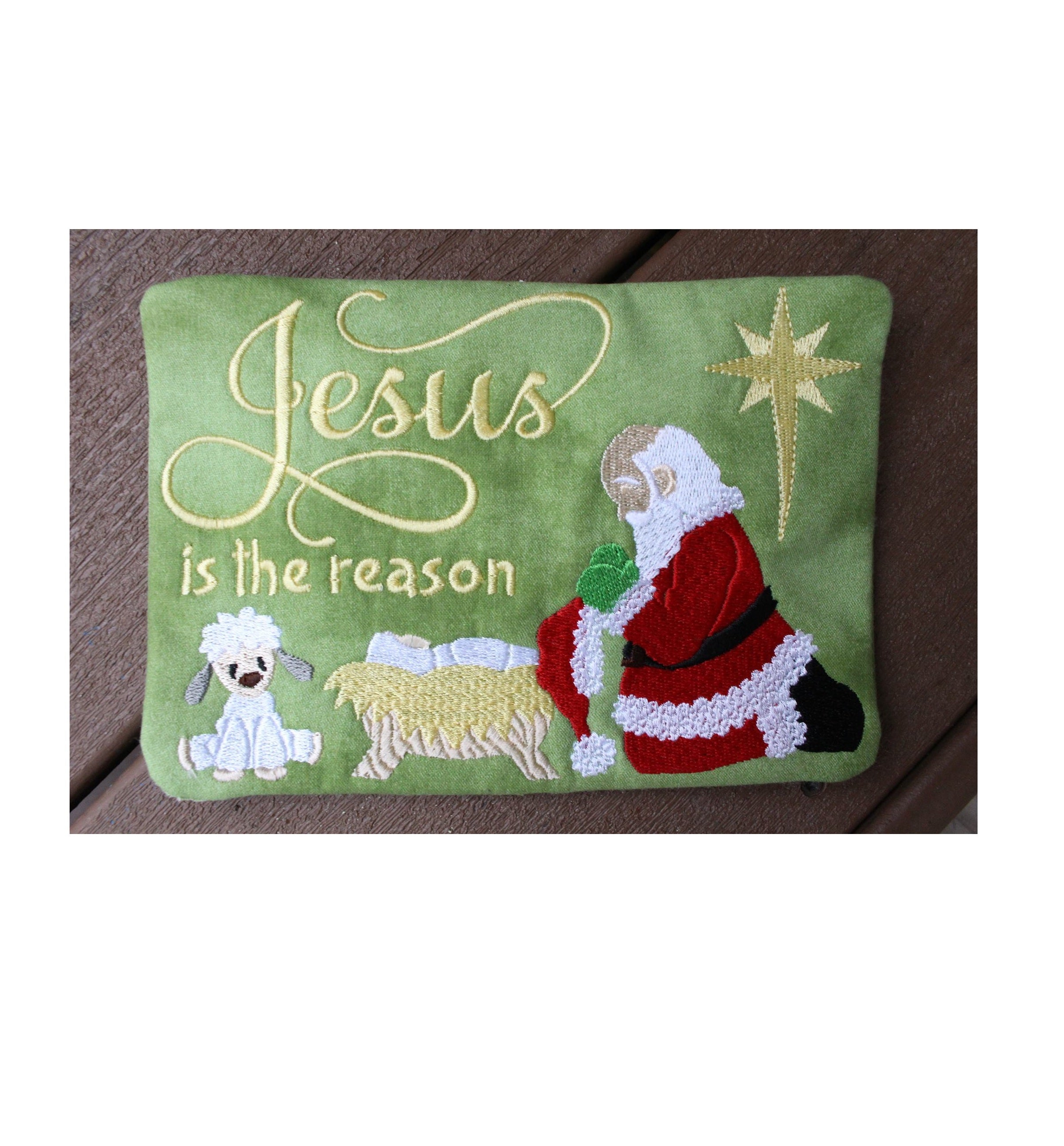 KRD Jesus Is The Reason Mug Rug – Bella Bleu Embroidery