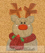 Cozy Reindeer Christmas Applique