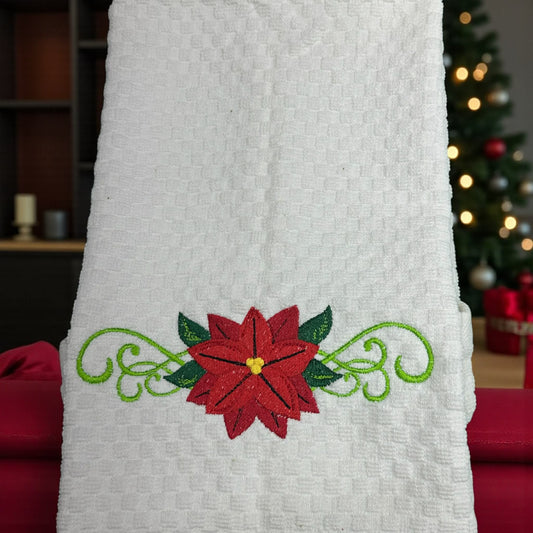 Poinsettia Christmas Border