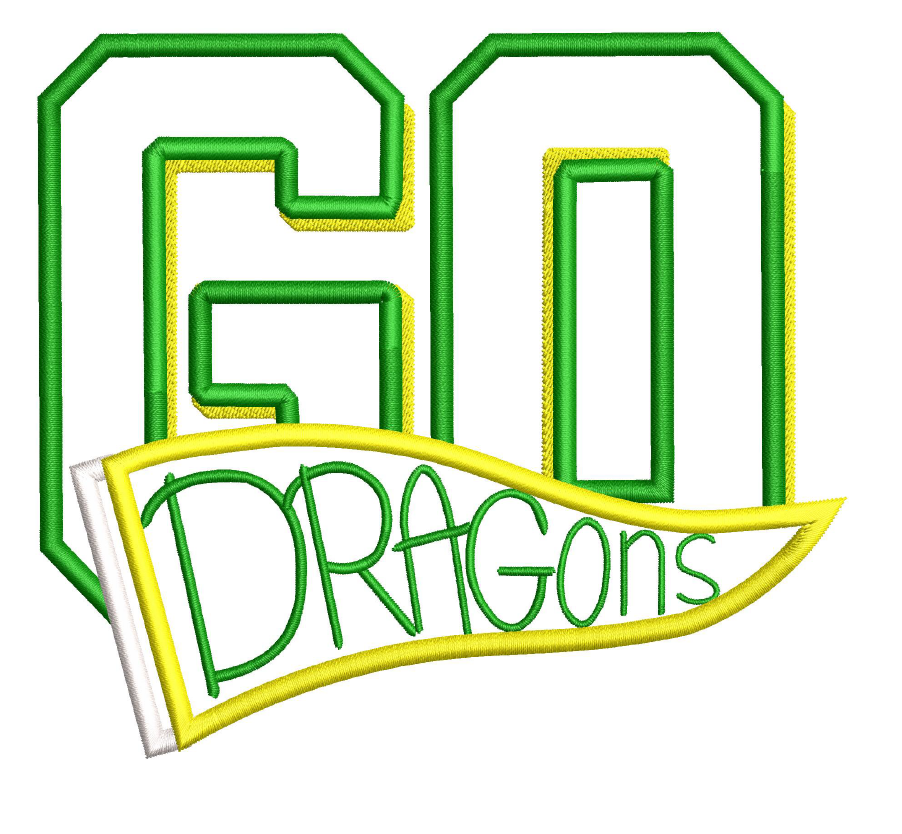 Go Dragons Pennant Applique