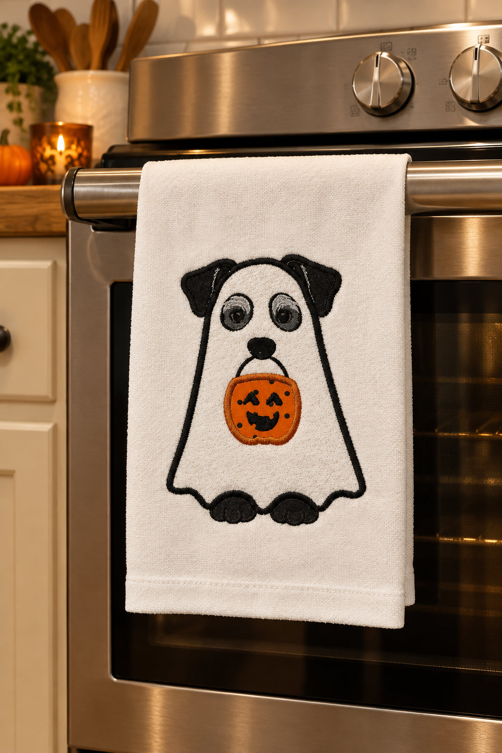 Halloween Ghost Schnauzer Dog