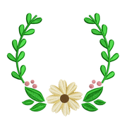 Floral Wreath Embroidery design
