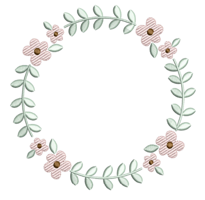 Floral Wreath 3 Embroidery design