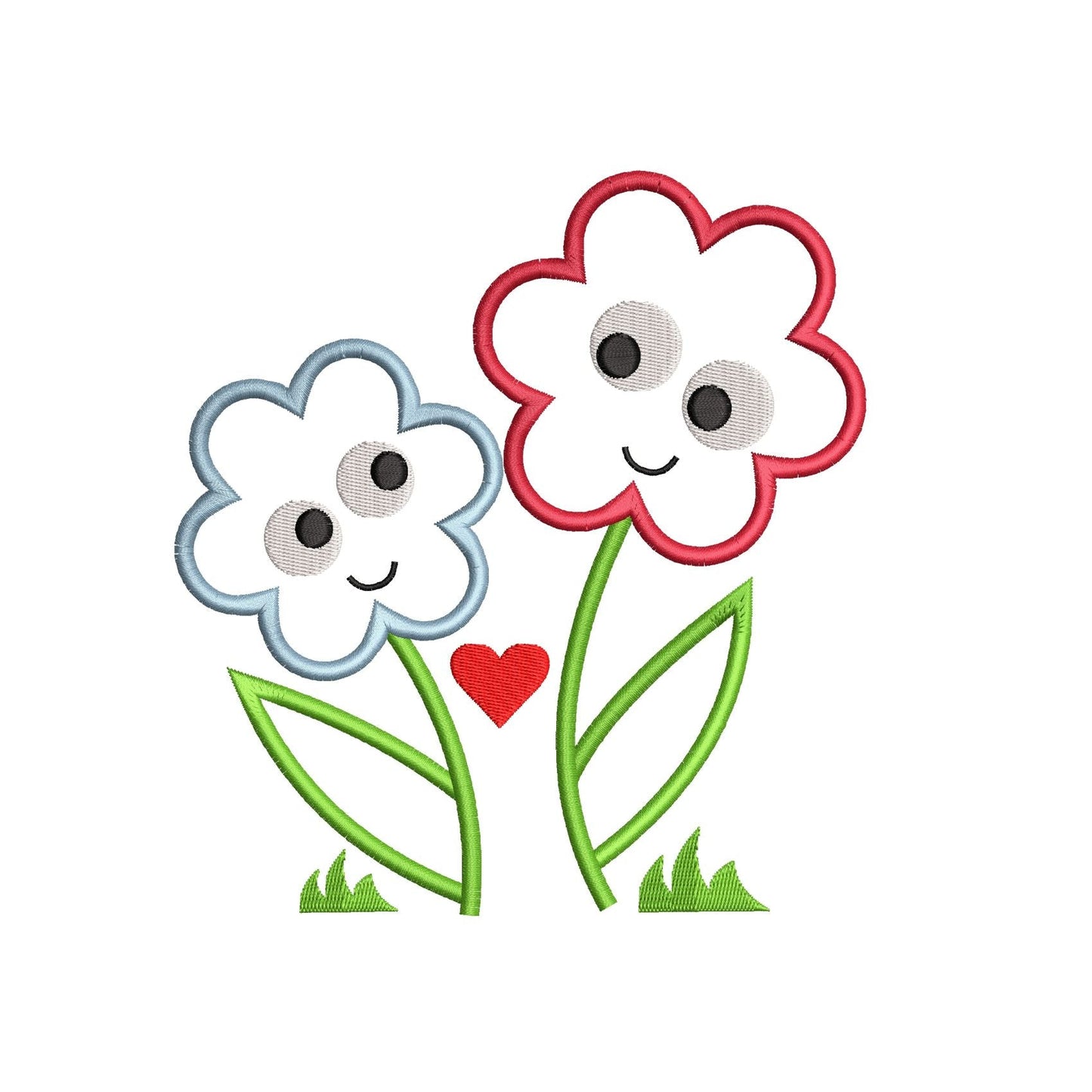 KRD Flowers Cartoon Applique